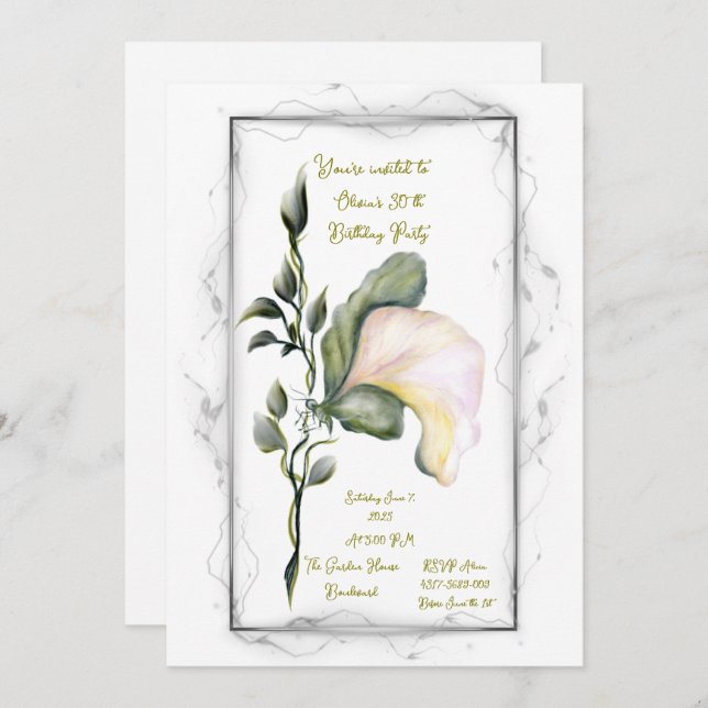 Invitación de cumpleaños (Anverso / Reverso)