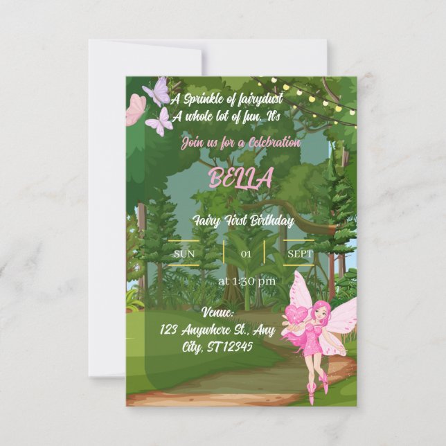 invitación de cumpleaños (Anverso)