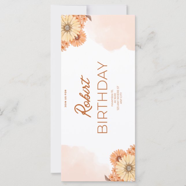Invitación de cumpleaños (Anverso)