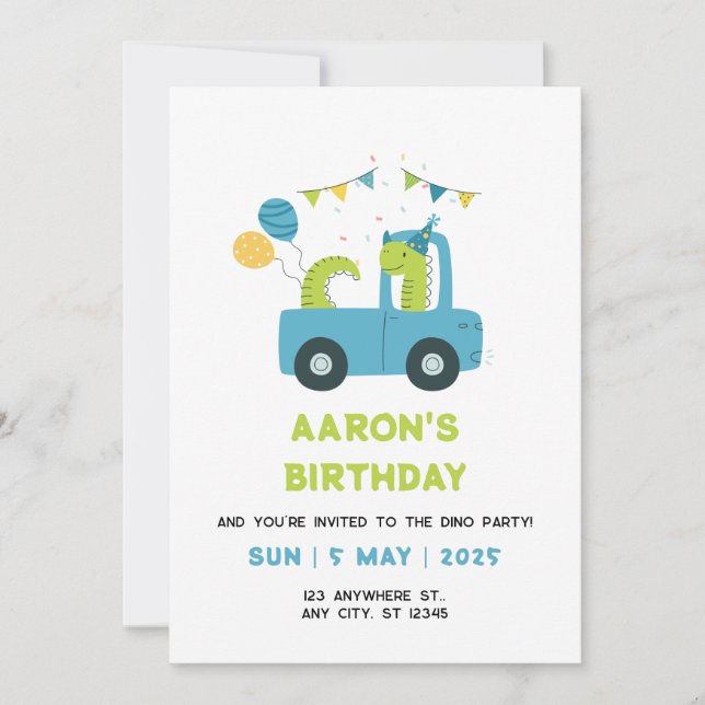 Invitación de cumpleaños (Anverso)