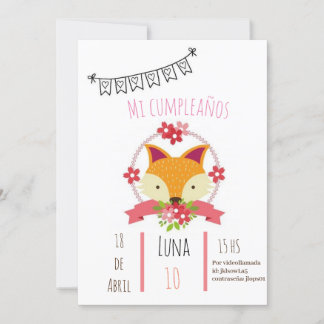 invitacion de cumpleaños