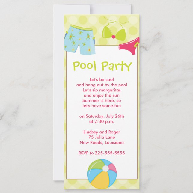 Invitación de cumpleaños (Anverso)