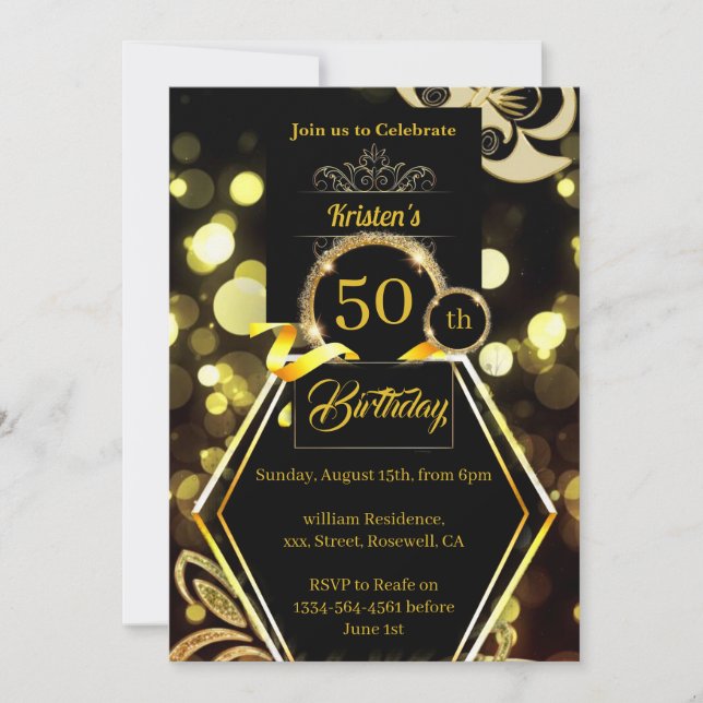 Invitación de cumpleaños (Anverso)