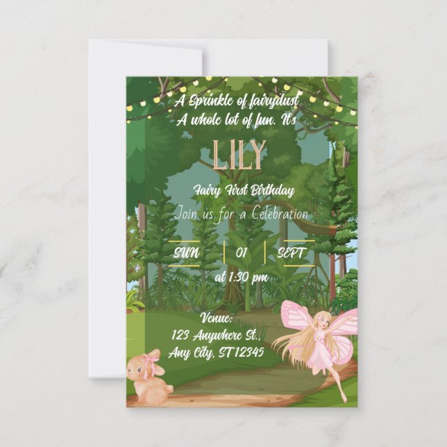 invitación de cumpleaños (Anverso)