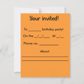 Invitación de cumpleaños