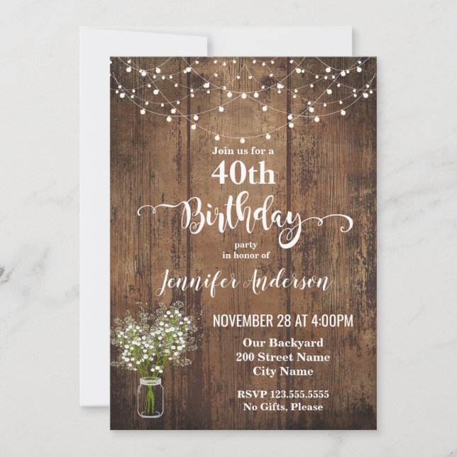 Invitación de cumpleaños (Anverso)