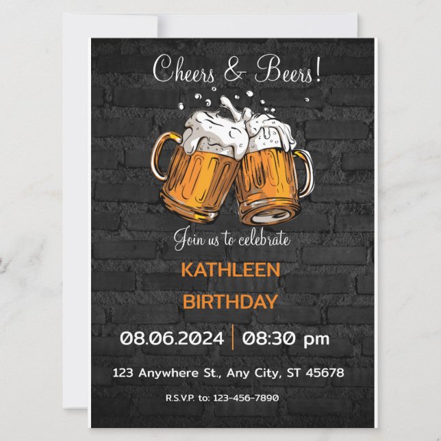 Invitación de cumpleaños (Anverso)
