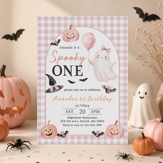 Invitación de cumpleaños 1º de Halloween Fantasma  (Subido por el creador)