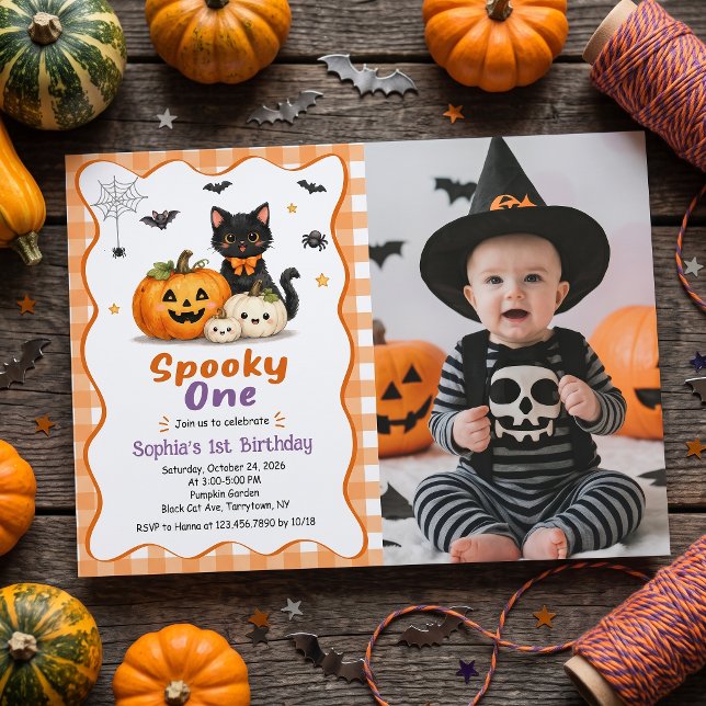 Invitación de cumpleaños 1º de Halloween Foto de S (Subido por el creador)