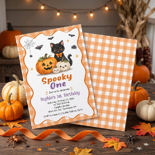 Invitación de cumpleaños 1º de Halloween Spooky On