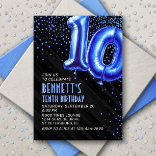 Invitación de cumpleaños 10 de Boys Blue