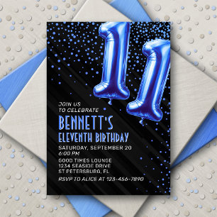 Invitación de cumpleaños 11 a Boys Blue