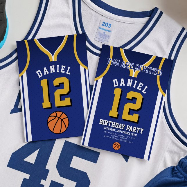 Invitación de cumpleaños 12 al baloncesto deportiv (Subido por el creador)