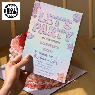 invitación de cumpleaños 12 para niñas rosadas