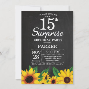 Invitación de cumpleaños 15 a la sorpresa del gira