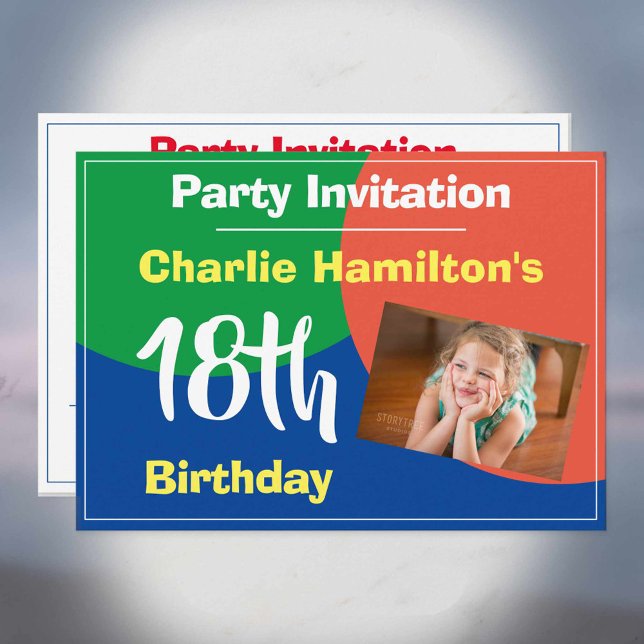Invitación de cumpleaños 18 con foto (Subido por el creador)