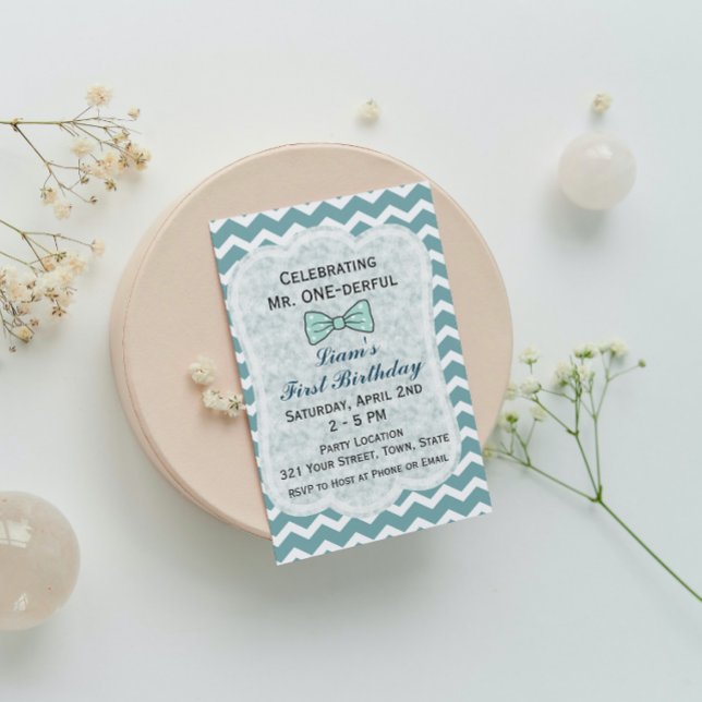Invitación de cumpleaños 1 a Bow Tie (Subido por el creador)
