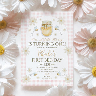 Invitación de cumpleaños 1 Bee