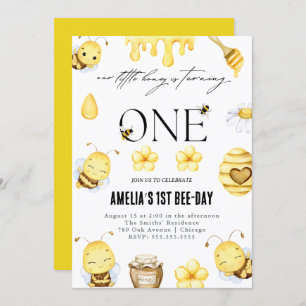 Invitación de cumpleaños 1 Bee
