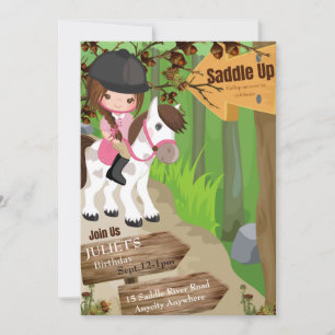 Invitación de cumpleaños 1 (Chica) a la silla de r