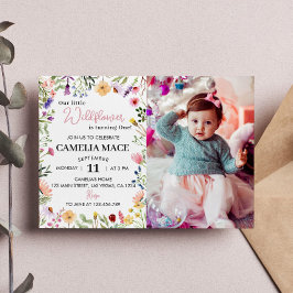 Invitación de cumpleaños 1 de Flor silvestre