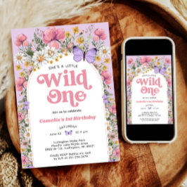 Invitación de cumpleaños 1 de Flor silvestre