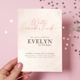 Invitación de cumpleaños 1 de Winter Onederland co
