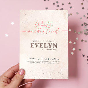 Invitación de cumpleaños 1 de Winter Onederland co