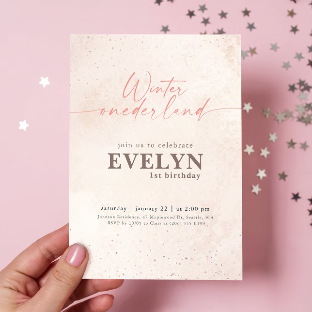 Invitación de cumpleaños 1 de Winter Onederland co (Subido por el creador)