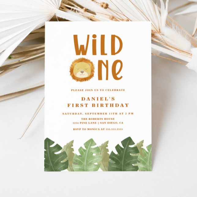Invitación de cumpleaños 1 león salvaje (Subido por el creador)