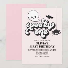 Invitación de cumpleaños 1 Spooky One Halloween