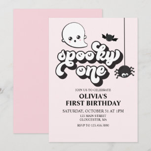 Invitación de cumpleaños 1 Spooky One Halloween