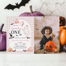Invitación de cumpleaños 1 Spooky One Halloween Gh
