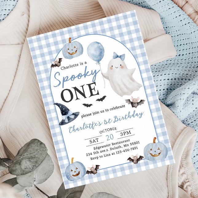 Invitación de cumpleaños 1 Spooky One Halloween Gh (Subido por el creador)