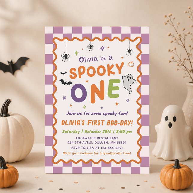 Invitación de cumpleaños 1 Spooky One Halloween Gh (Subido por el creador)
