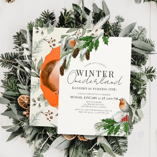 Invitación de Cumpleaños 1er Año Winter Onederland