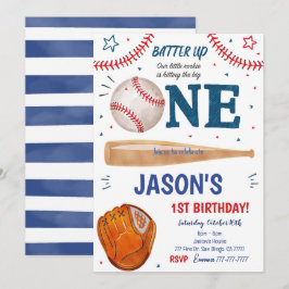 Invitación de cumpleaños 1er de béisbol