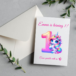 Invitación de Cumpleaños 1er Mágico Editable