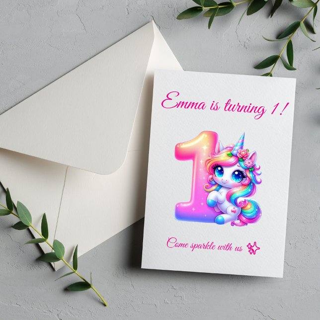 Invitación de Cumpleaños 1er Mágico Editable (Subido por el creador)