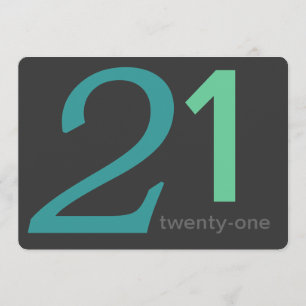 Invitación de cumpleaños 21ª Personalizado de carb