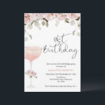 Invitación de cumpleaños 21 a Boho Rubor Floral Gl<br><div class="desc">Invitación a los 21 años del Boho Rubor Floral Glass 21st Birthday Invitation Bohemian inspiró una invitación de 21 años con un encantador arreglo floral y eucalipto en la parte superior del diseño y un vaso de colores vivos. Esta invitación de 21 años también incluye un encabezado moderno de imagen...</div>