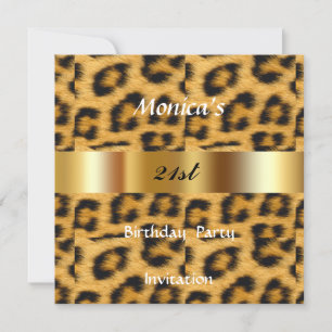 Invitación de cumpleaños 21 de Leopardo