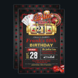 Invitación de cumpleaños 21 del Casino<br><div class="desc">Invitación perfecta para celebrar una fiesta de cumpleaños del Casino</div>