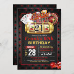 Invitación de cumpleaños 21 del Casino<br><div class="desc">Invitación perfecta para celebrar una fiesta de cumpleaños del Casino</div>