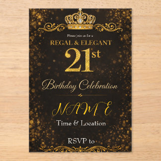 Invitación de cumpleaños 21 Regia y Elegante