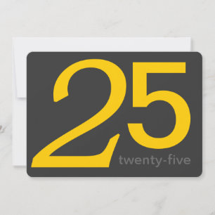Invitación de cumpleaños 25 a Personalizado amaril