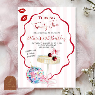 Invitación de cumpleaños 25 Turning Twenty Fine