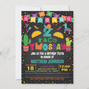 Invitación de cumpleaños 2.º domingo de Taco