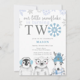 Invitación de cumpleaños 2 a Winter Boy
