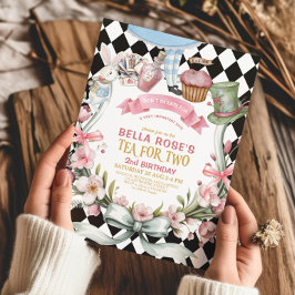 Invitación de cumpleaños 2 de Alice en Wonderland 